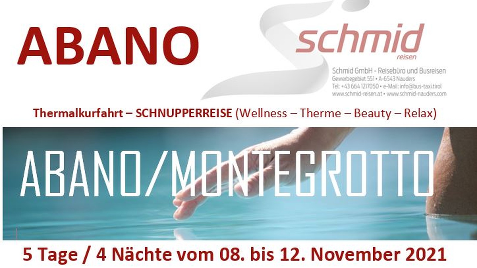 Therme ABANO vom  08. - 12.11.2021